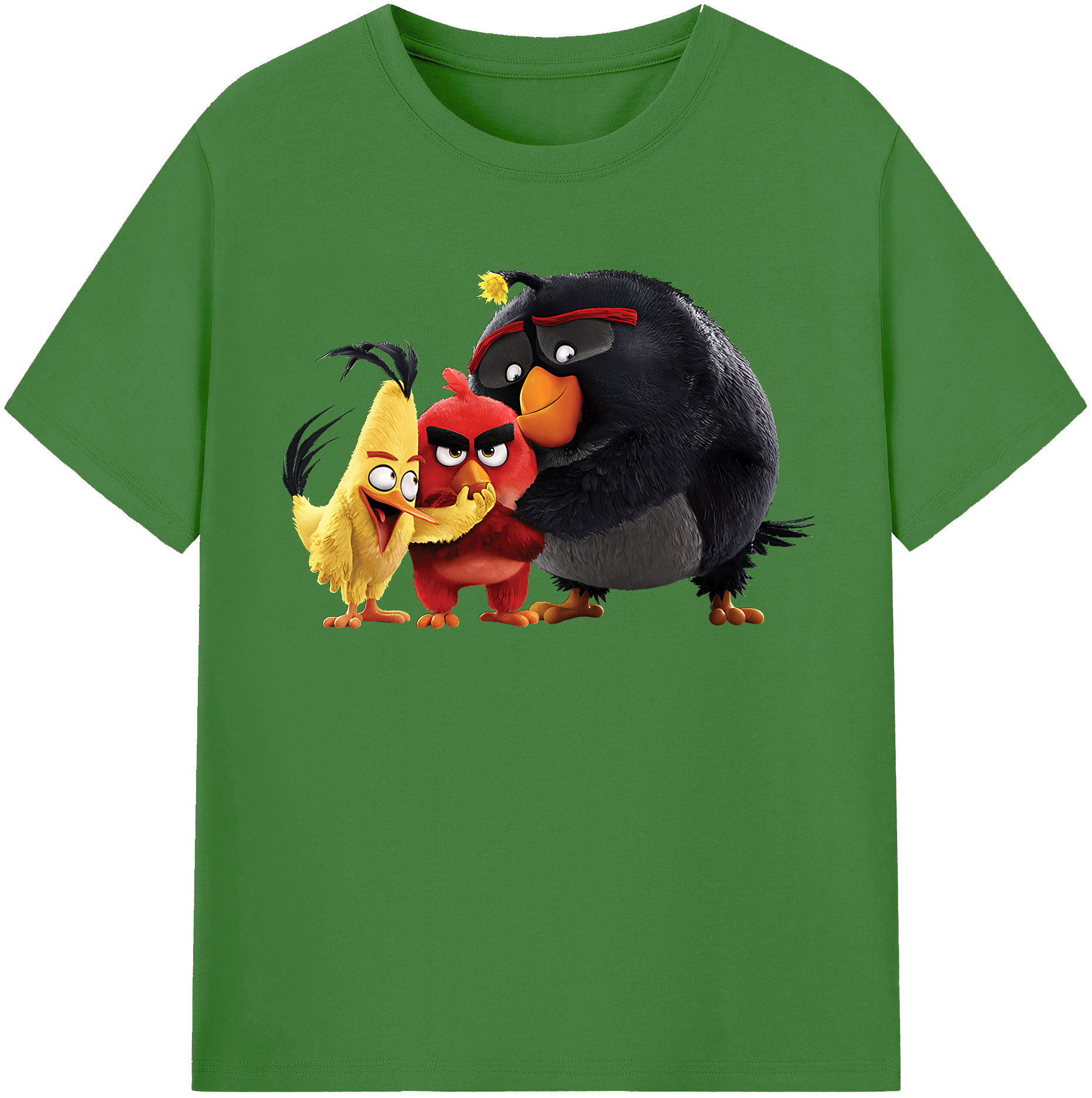 （画像用） Angry Birds アングリーバード レディースカジュアルプリントTシャツ（綿100％）